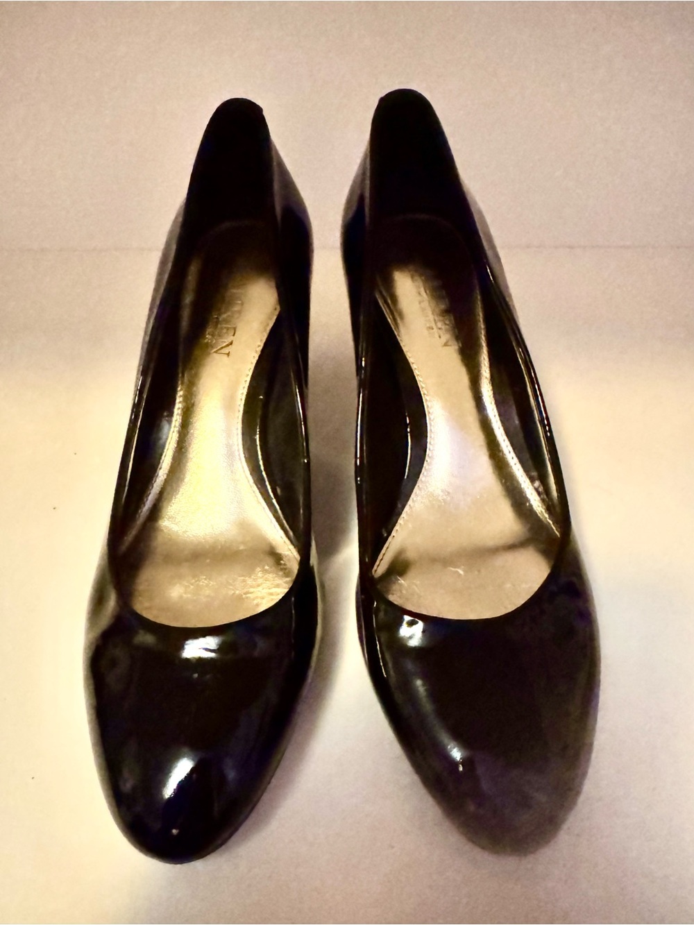 Polo by Ralph Lauren Black Patent Leather Round-Toe Pumps